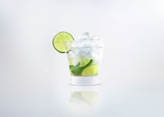 Glass of Cahaca with limes
